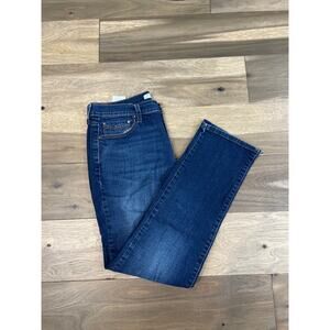 Levi’s 505 Women’s Straight Leg Jeans Sz 12 Dark Wash Stretch Denim Classic Fit